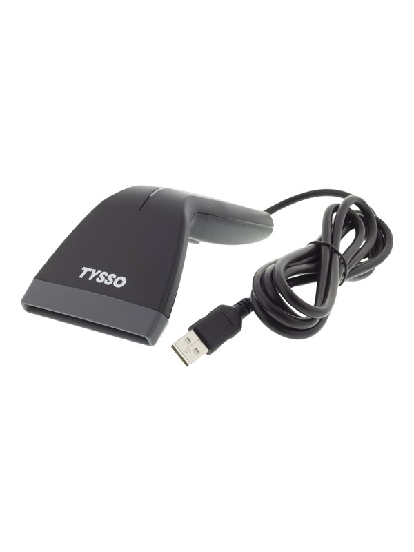 Streckkodsläsare med CCD-teknik, 80mm räckvidd, USB-ström, svart