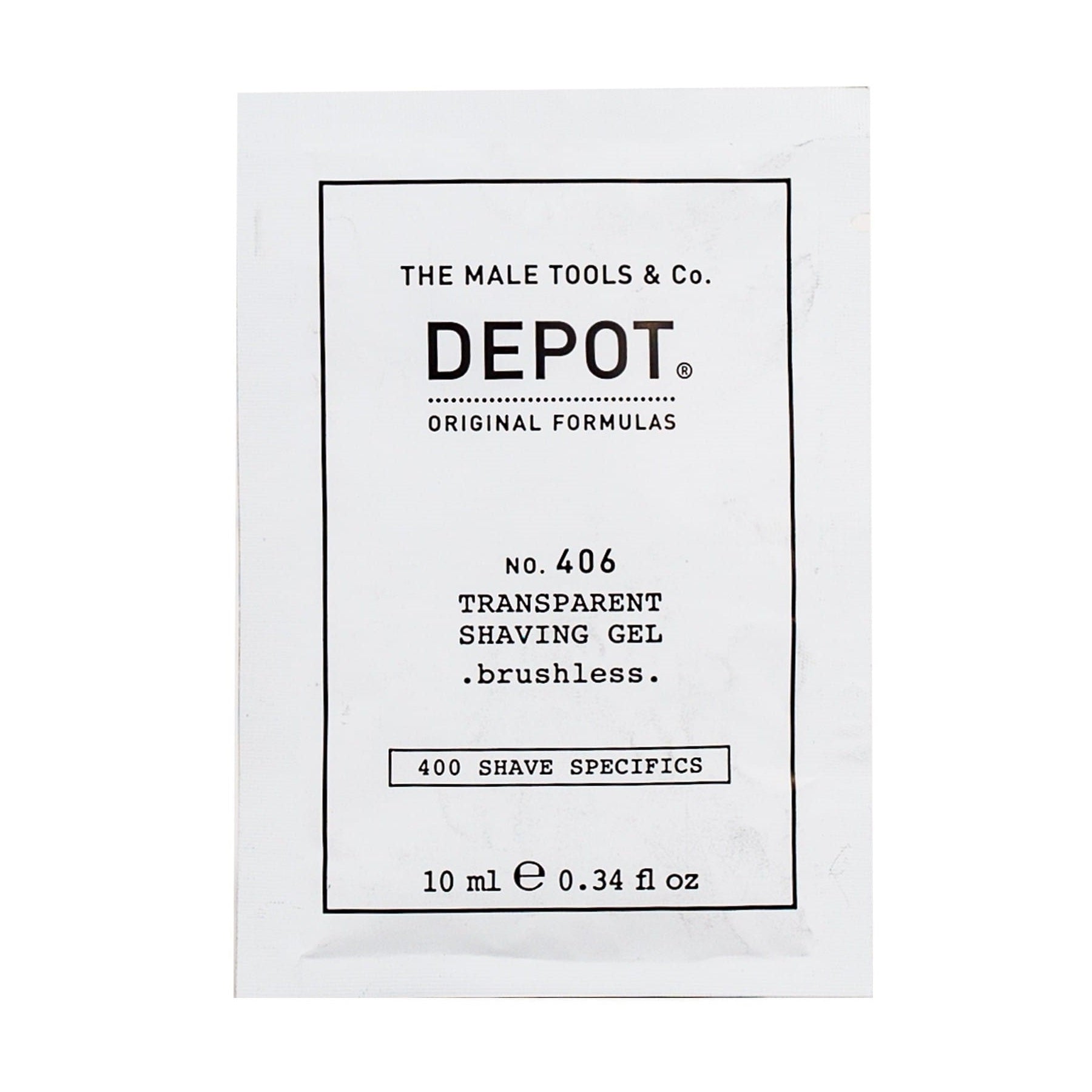 Depot, 400 Shave Specificsin nro 406, mentoli, pehmentävä ja virkistävä parranajogeeli, 10 ml