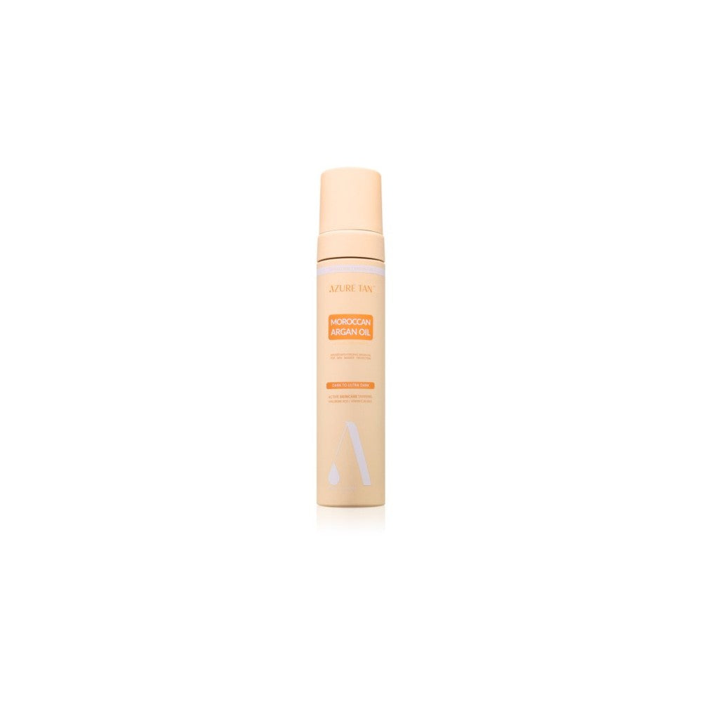Azure Tan Maroccan Argan Oil itseruskettava vaahto sävyssä Dark To Ultra Dark 200 ml