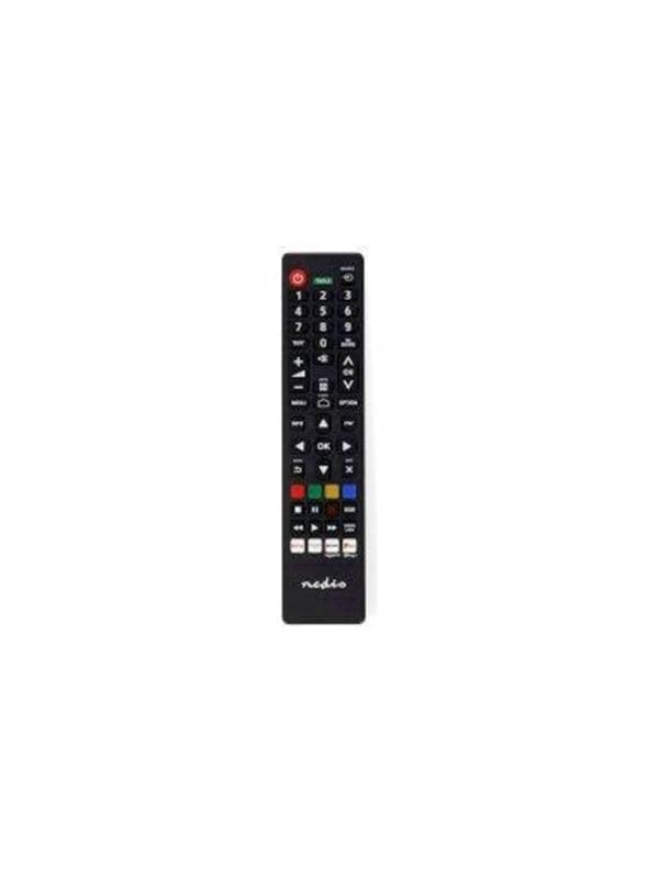 Nedis Kaukosäädin | Sopii laitteeseen: Panasonic / Sharp | Esiohjelmoitu | 1 Laite | Amazon Prime / Disney + Button / Netflix -näppäin / Rakuten TV Button / Youtube -näppäin | Infrapuna | Musta