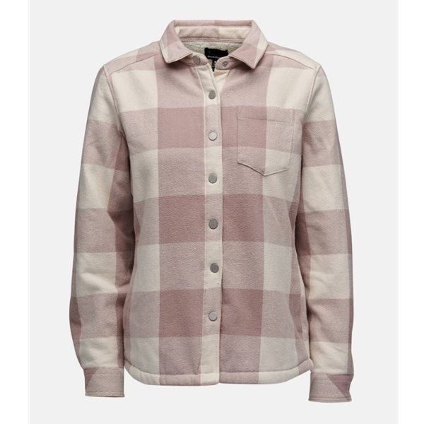 Black Diamond W Project Lined Flannel Pale Mauve/Off White Plaid - XS