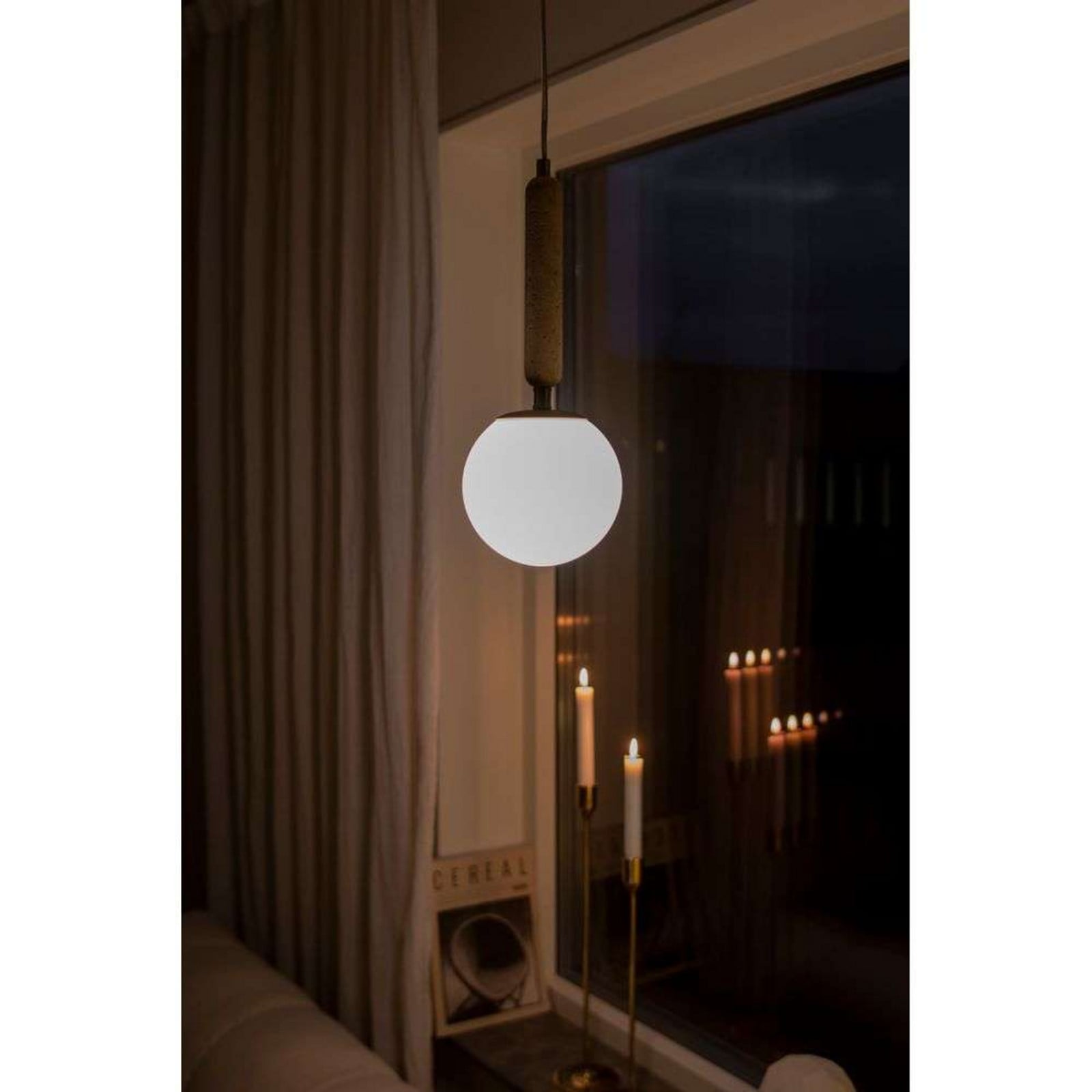 Torrano 15 riippuvalaisin, beige, 40 cm - Globen Lighting - Olohuone - Design - Lasi - Yksilamppuinen