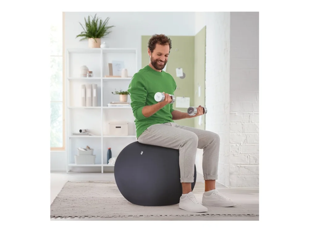 Leitz aktiivipallo lisäpainolla 55cm Tummanharmaa