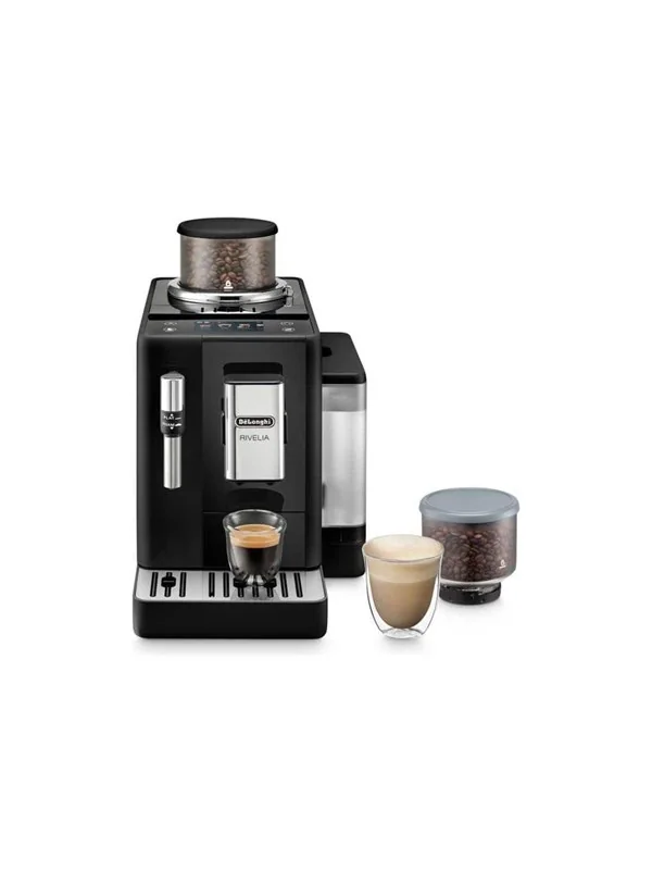 De’Longhi Rivelia EXAM440.35.B, Espressokone, 1,4 L, Kahvipavut, Jauhettu kahvi, Sisäänrakennettu jauhin, 1450 W, Musta