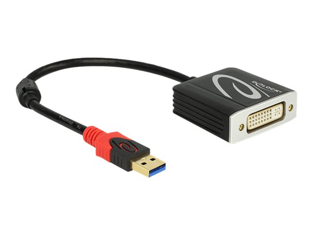 DeLOCK 62737 USB 3.0 Type-A - DVI-I (24+5) - videoadapteri, musta