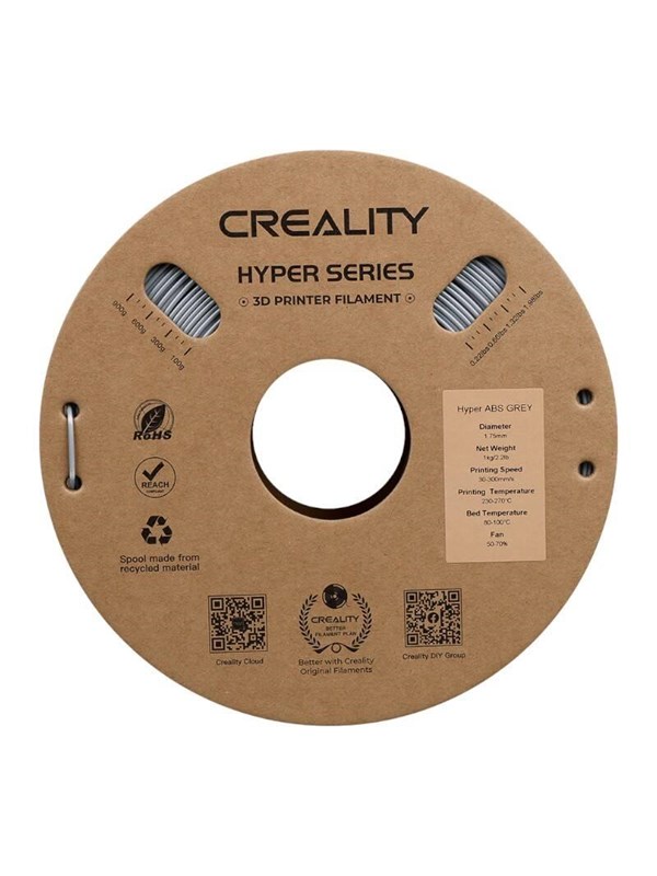 Creality Creality Hyper ABS - 1.75mm - 1kg Harmaa 6971636403647 Vastaa: N/A