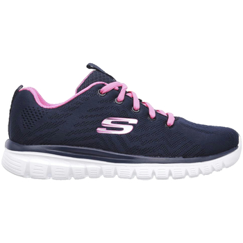 SKECHERS Matalavartiset tennarit 'Graceful Get Connected' laivastonsininen / harmaa / vaaleanpunainen