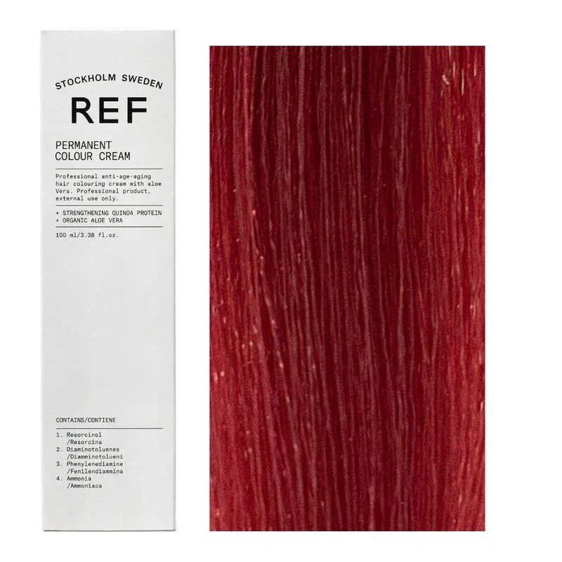 Ref Stockholm, Pysyvä väri, vegaaninen, pysyvä hiusväri 8.66 Vaalea Blonde Intense Red 100 ml