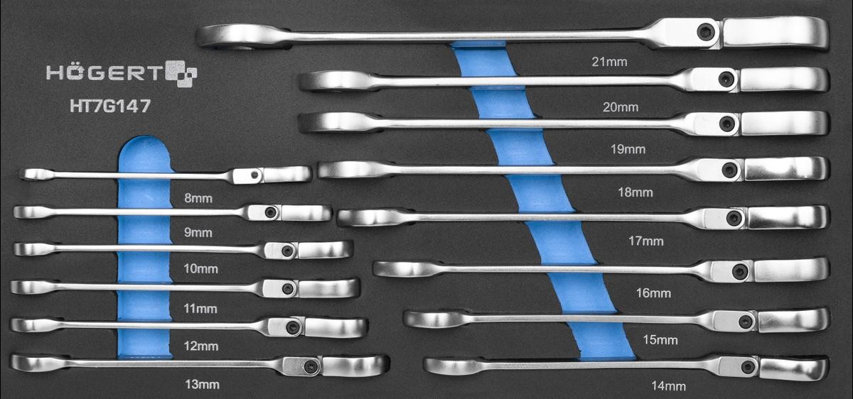 Räikkä-kiintolenkkiavainsarja Hogert Technik HT7G147