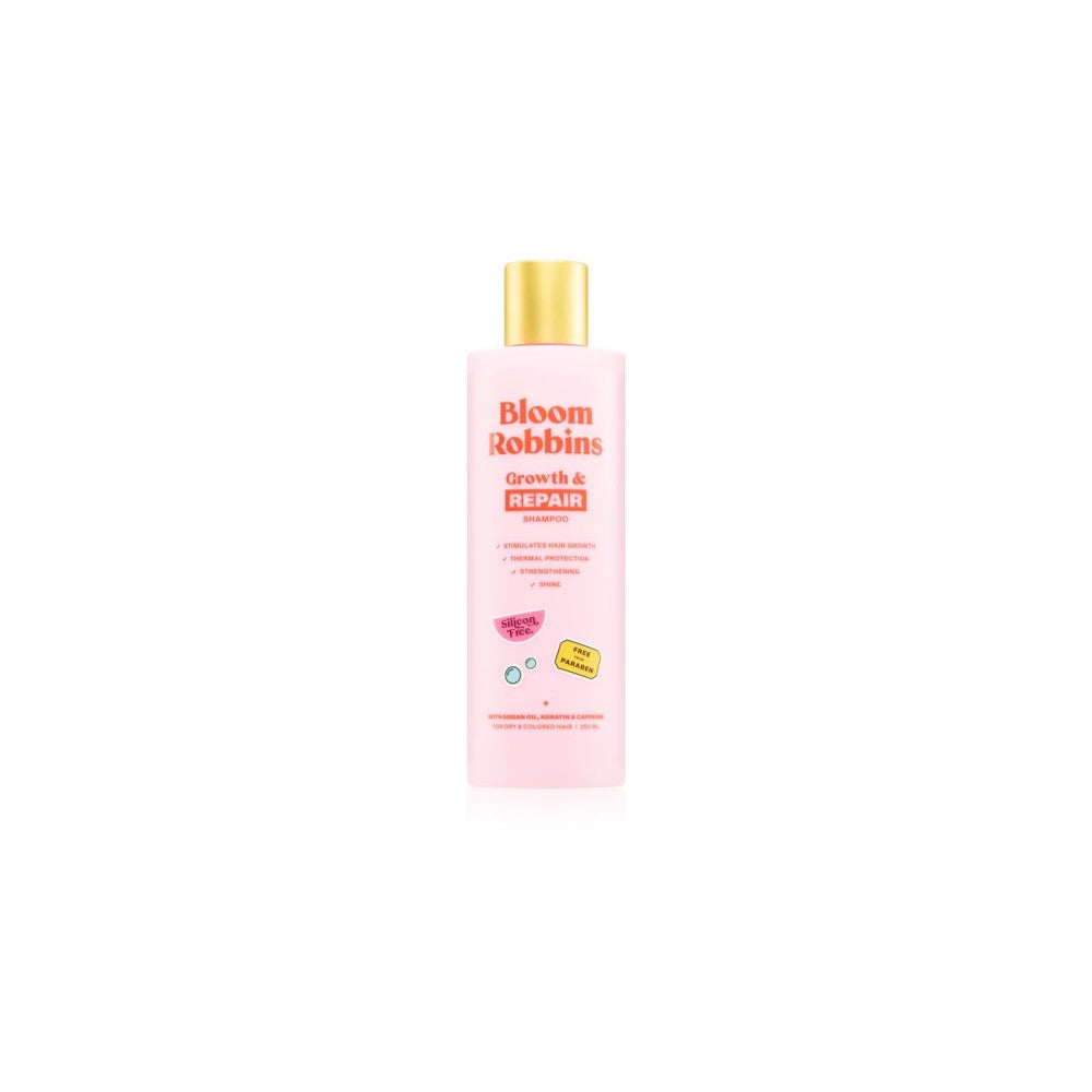 Bloom Robbins Growth & Repair shampoo vaurioituneille ja kuiville hiuksille 250 ml