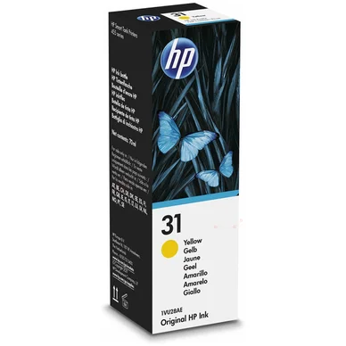 HP 31-mustepullo, 70 ml, keltainen