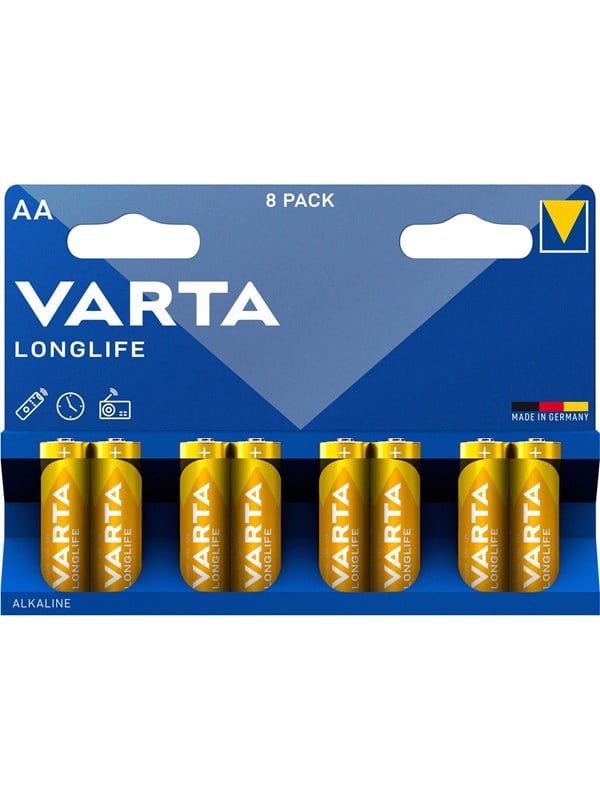 Varta Longlife AA 8 Pack (B)