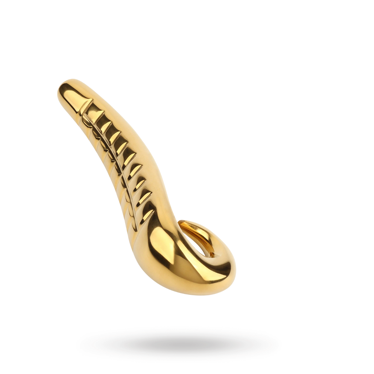 Devil's Tongue Dildo Gold 18 cm Teräsdildo