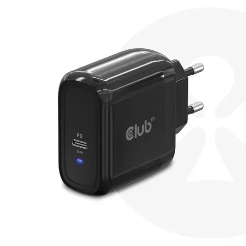 CLUB 3D CAC-1905 65W GaN USB Type-C Power Delivery 3.0 - Seinälaturi, musta