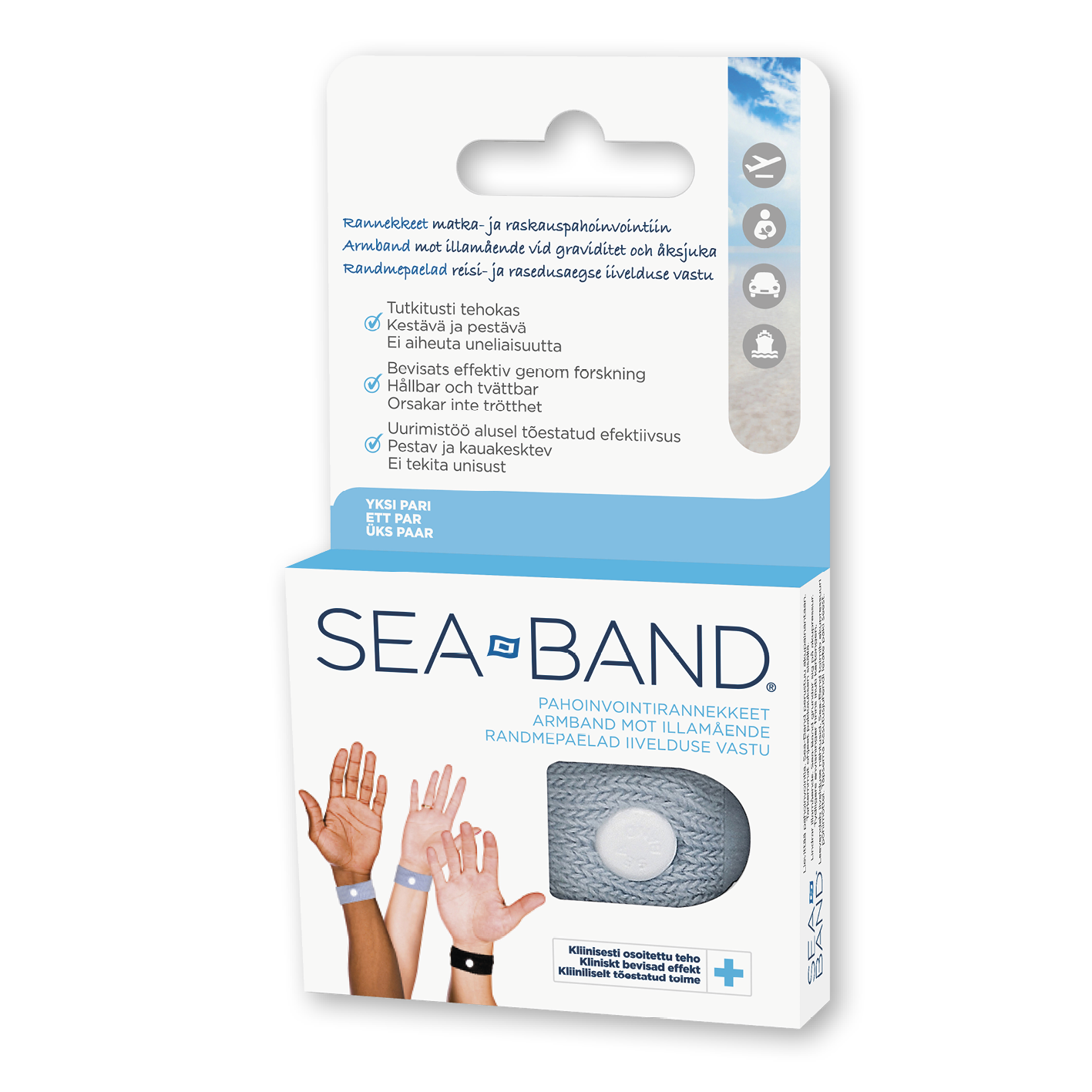 Sea-Band pahoinvointirannekkeet 1 pari