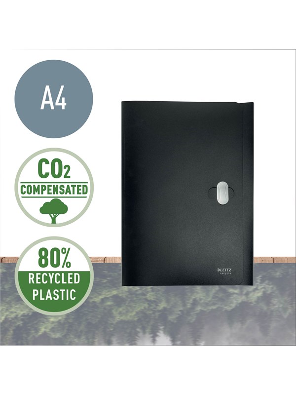 Leitz Recycle läppäkansio A4 PP musta