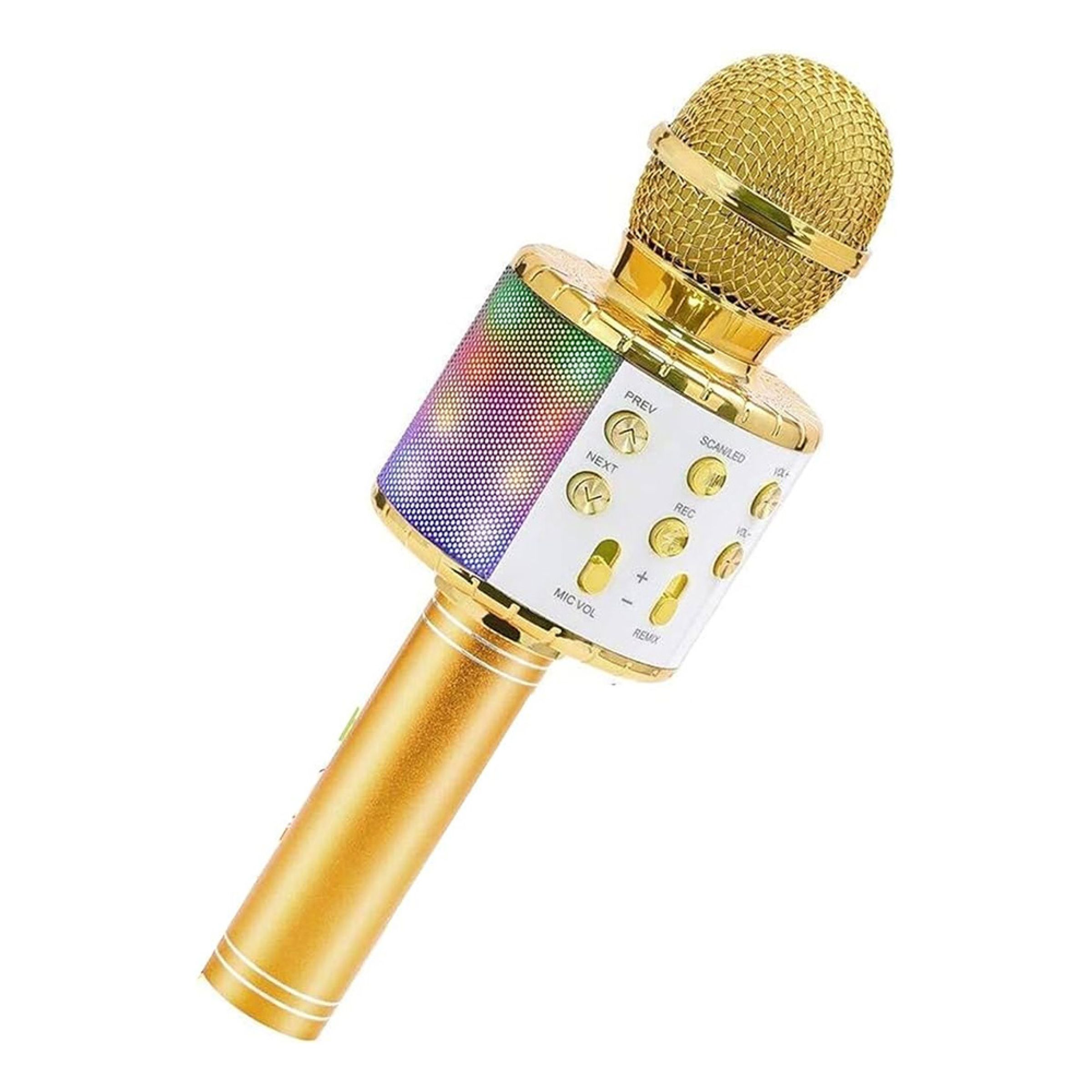 MUSIC Lightning karaoke mic party speaker gold 1200mA electroplate version
