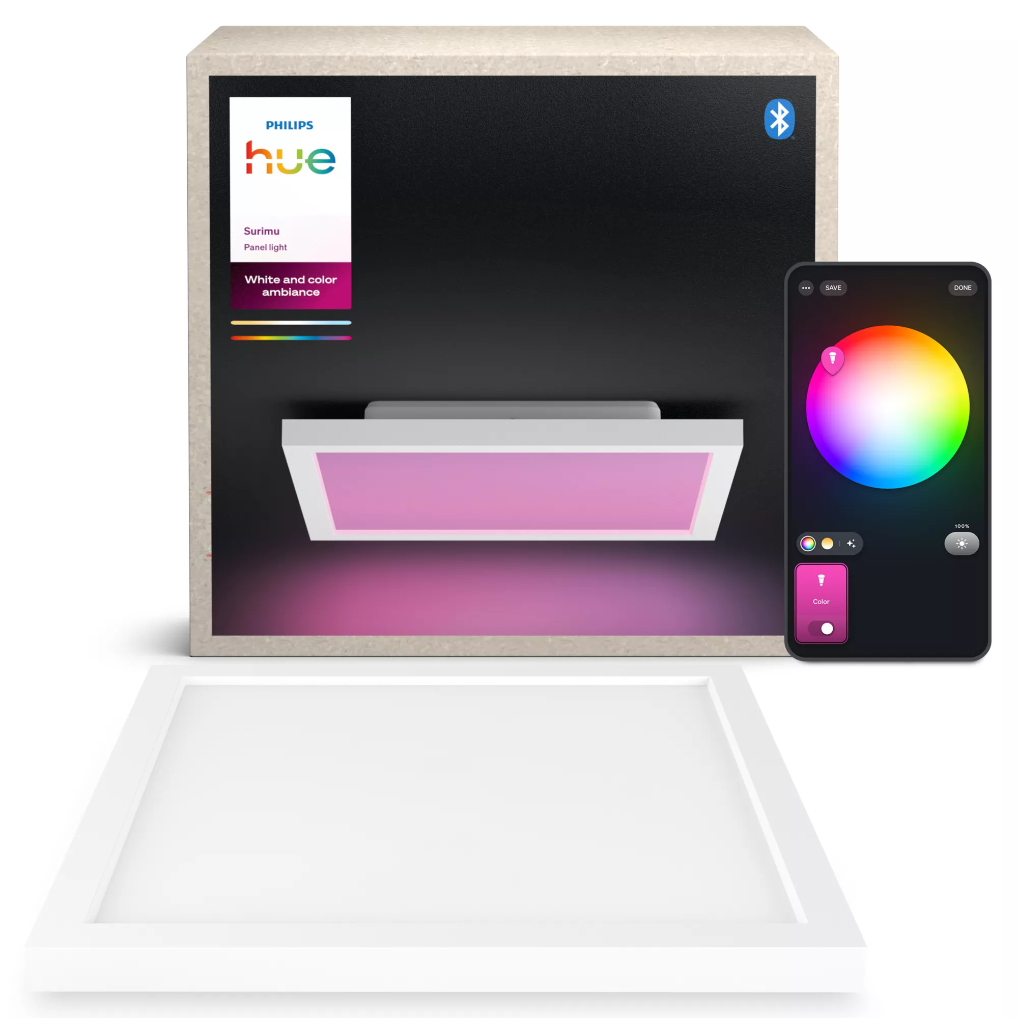 Philips Hue LED-paneeli White & Color Ambiance Surimu, 30x30cm