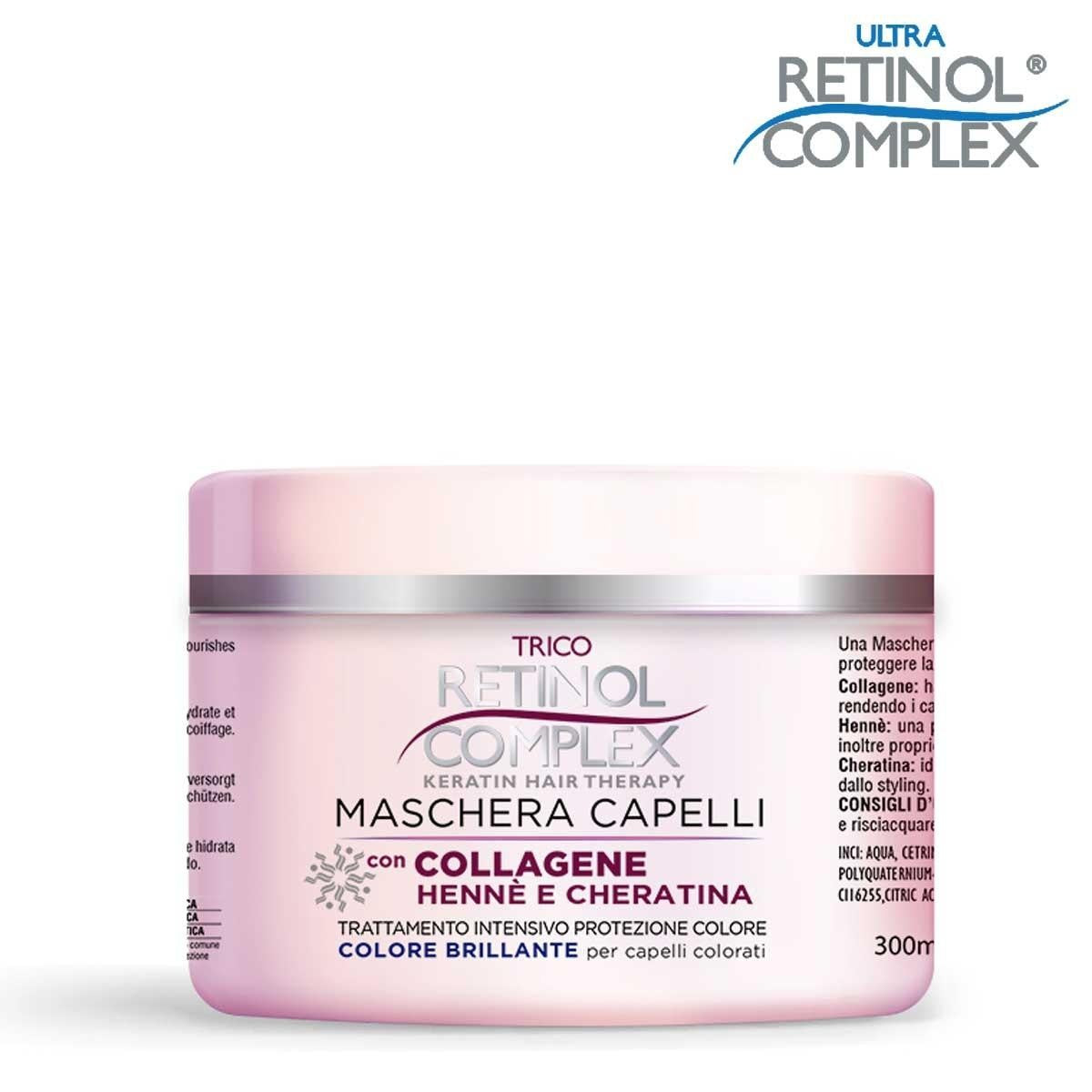 Trico retinol complex väriä suojaava naamio kollageenilla ja keratiinilla 300 ml