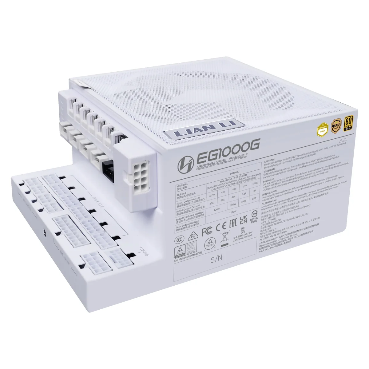 LIAN LI EDGE Gold 1000 1000W -virtalähde, 80 Plus Gold