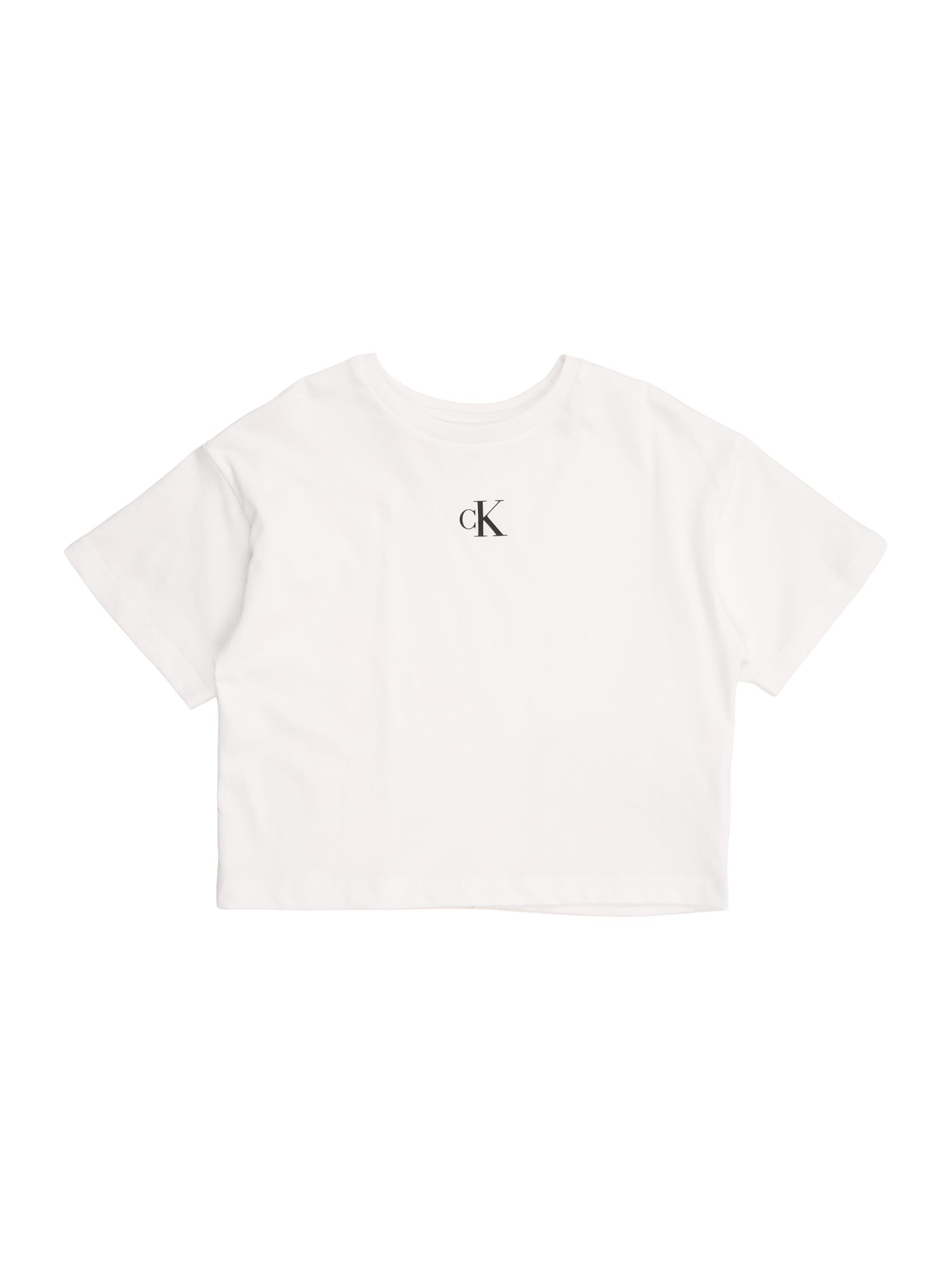 Calvin Klein Jeans Paita 'Monogram Logo Boxy'  musta / valkoinen