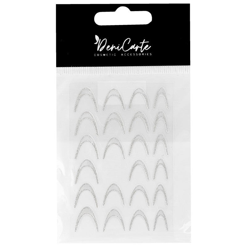 Deni Carte Adesivi unghie glitterati French Argento — Adesivi Unghie