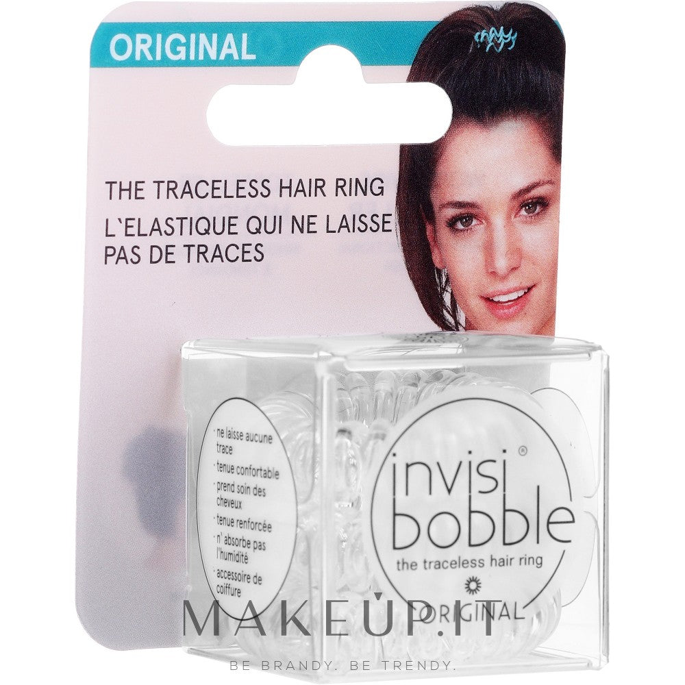 Invisibobble alkuperäinen kristalli Clear Hiuskuminauha (3 kpl)