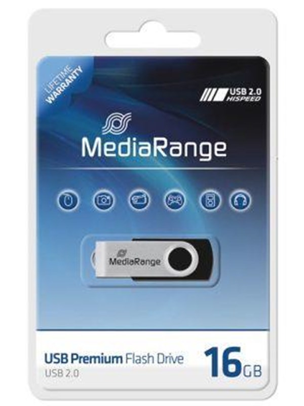 DeLOCK MediaRange USB 2.0 Premium -muistitikku 16GB - 16GB - USB-tikku