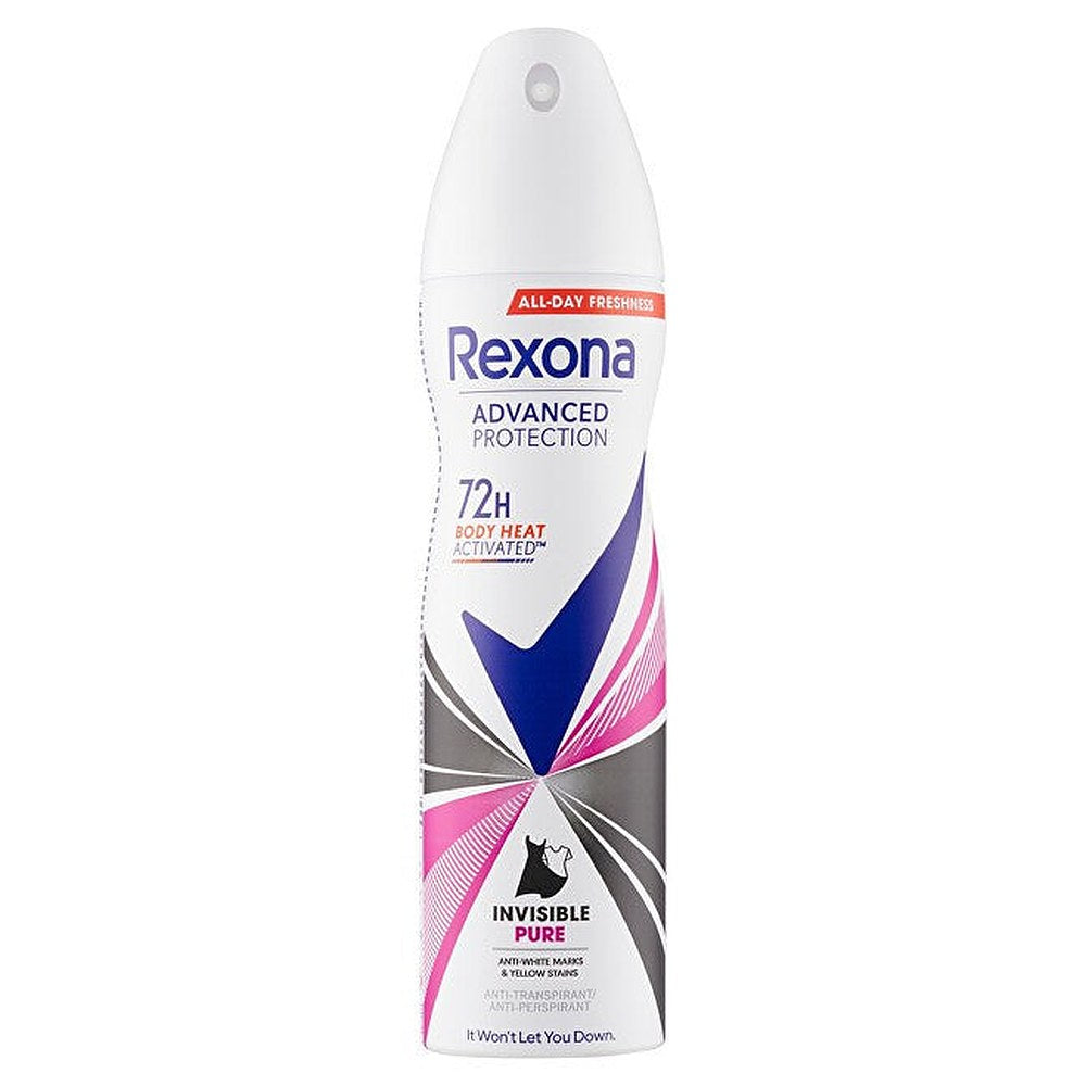 Rexona Invisible Pure edistyksellinen antiperspirantti valkoisia ja keltaisia tahroja vastaan 72 tuntia 150 ml