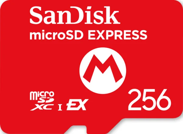 SanDisk 256 Gt MicroSD Express UHS-I V30 -muistikortti, punainen