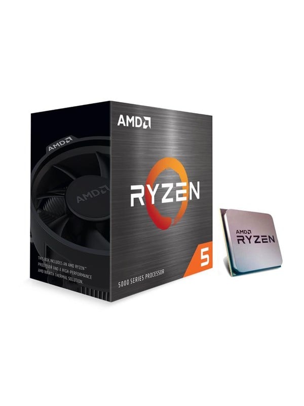 AMD Ryzen 5 5500F Wraith Stealth CPU - 6 ydintä - 3.6 GHz - AMD AM4 - AMD Boxed (jäähdyttimen kanssa)