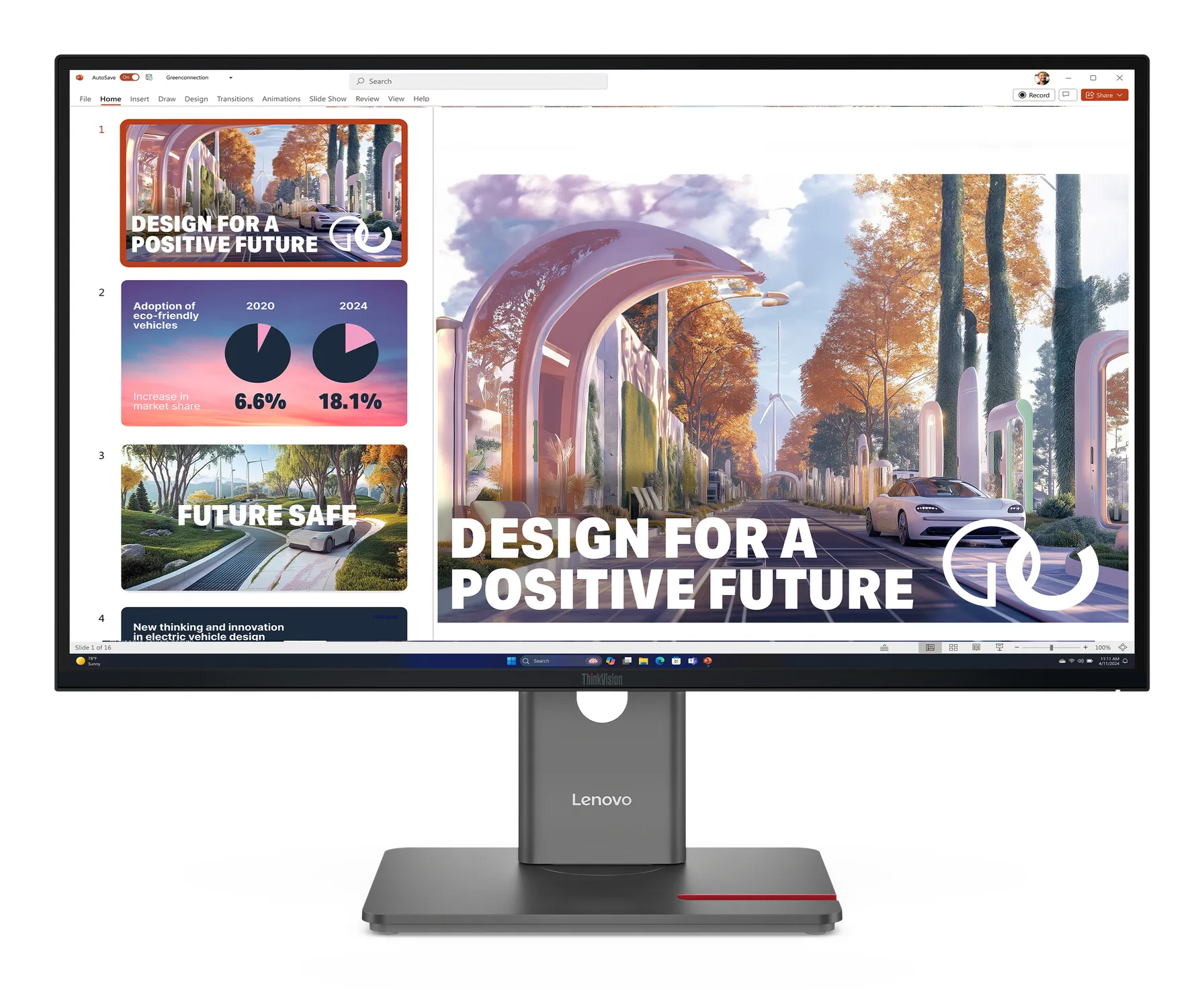 27" Lenovo ThinkVision P27QD-40 - 2560x1440 (QHD) - 120Hz - IPS - 140W USB-C