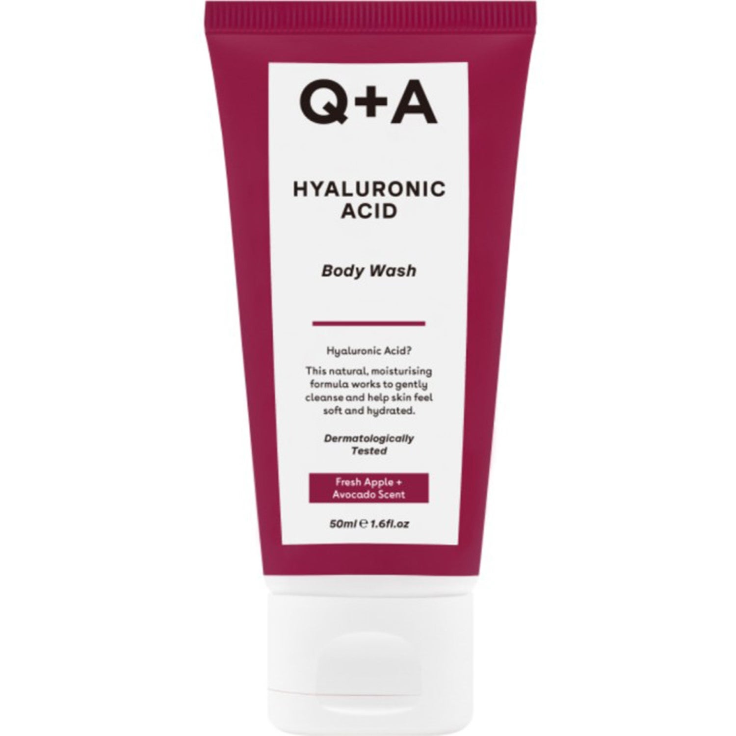 Q+A Hyaluronic Acid Body Wash Travel Size - 50 ml
