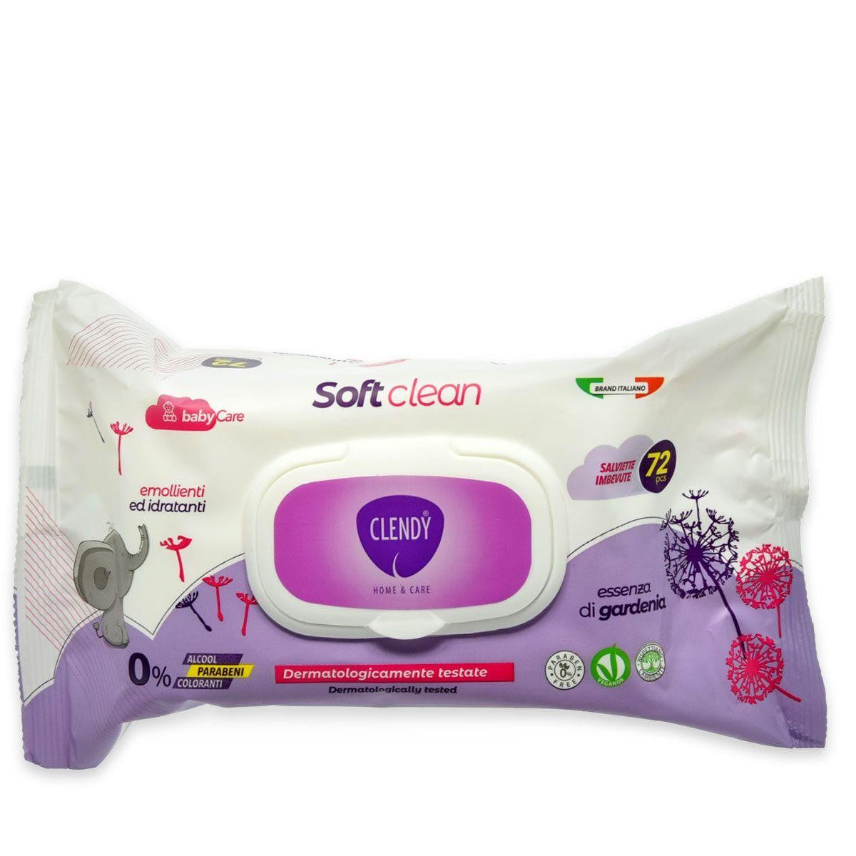 Clendy Pehmeät kosteuspyyhkeet Clean Baby 72 kpl
