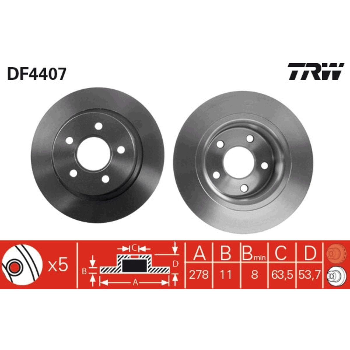 Jarrulevy TRW DF4407