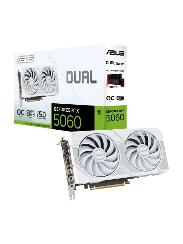 Asus GeForce RTX 5060 Dual White OC 8 Gt -näytönohjain