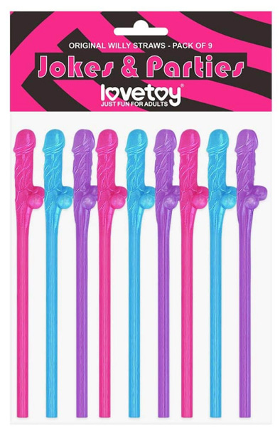 Lovetoy Original Willy Straws Multicolor Penispillit