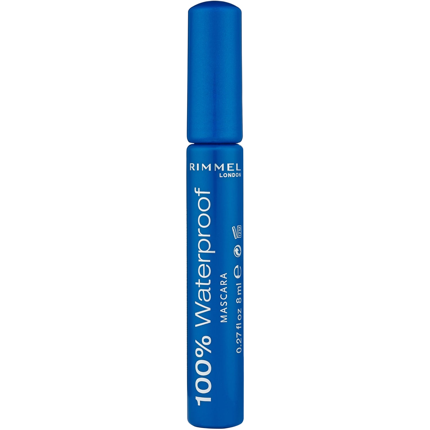 Rimmel London 100% Waterproof Mascara 001 Black - 8 ml