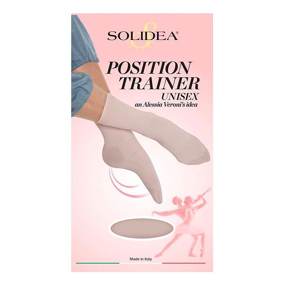 Solidea Position Trainer -sukat, jalkapöydän jatkopala M, musta
