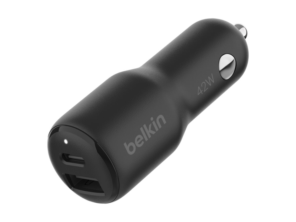 BOOSTCHARGE 42W, 30W USB-C PD PPS + 12W USB-A Car Charger