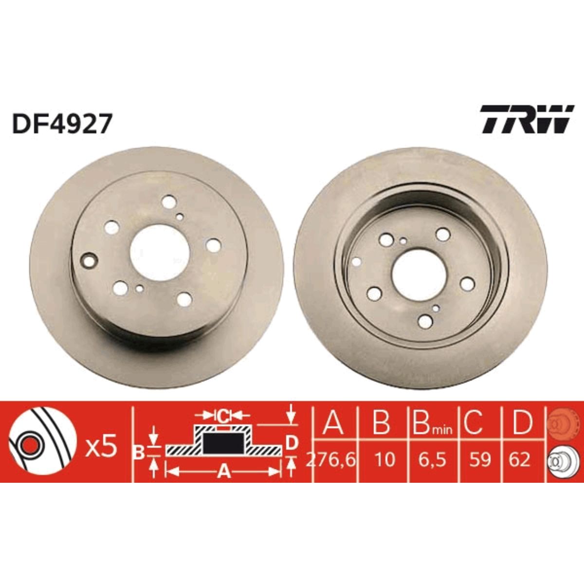 Jarrulevy TRW DF4927