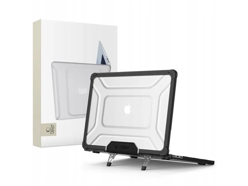 Tech-Protect Smartshell Pro-fodral för MacBook Air 13 (M2/M3/M4) 2023-2025 Black/clear