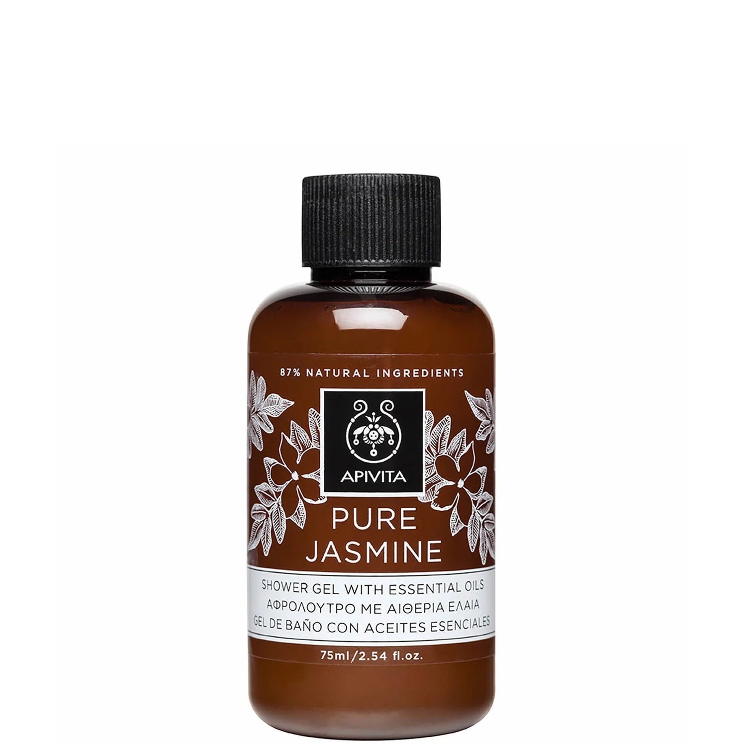 Suihkugeeli Apivita Pure Jasmine kosteusvoide eteerisillä öljyillä 75 ml