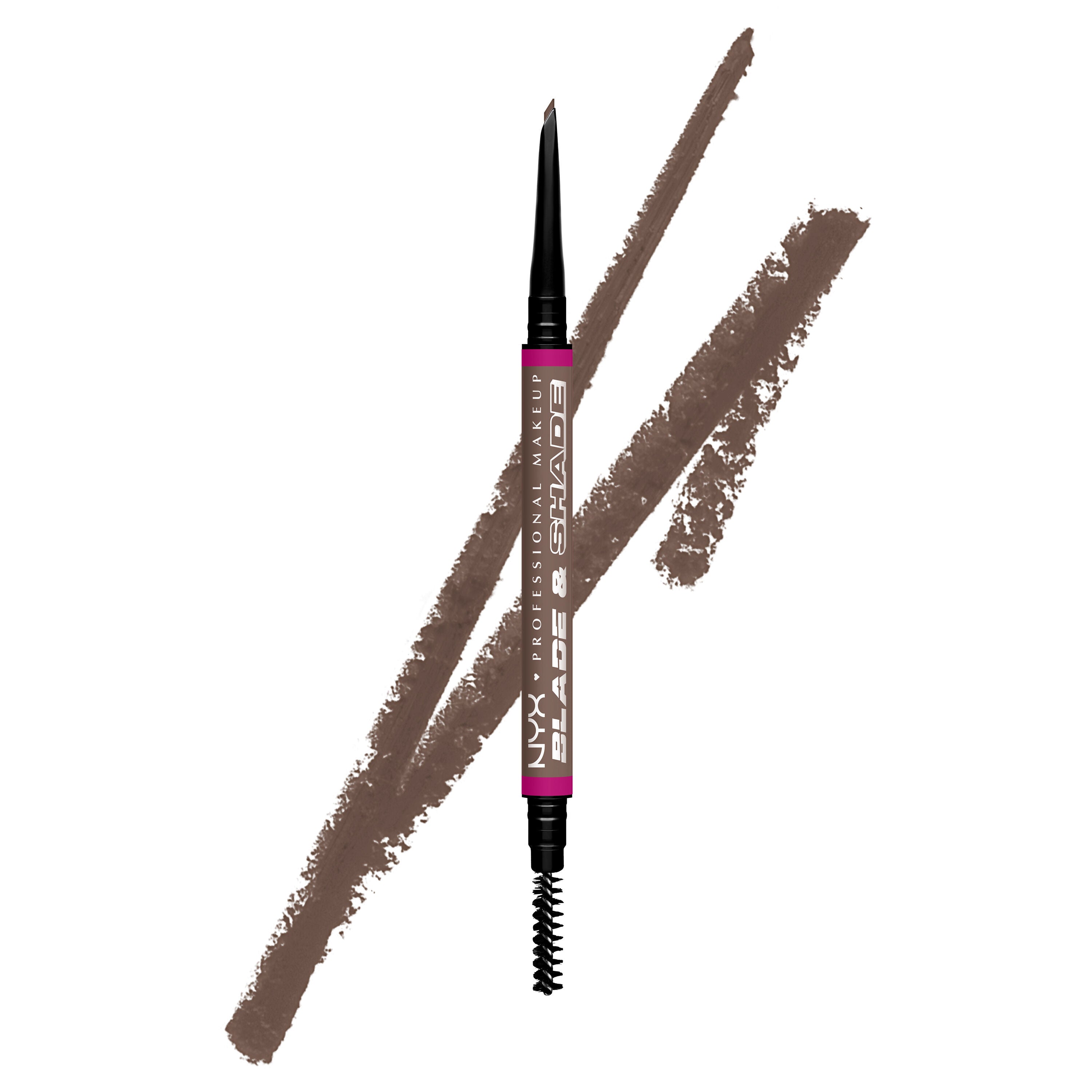 NYX Ammattimainen meikki Blade & Shade kulmakarvakynä siveltimellä 03 Cool Ash Brown 0,06 g