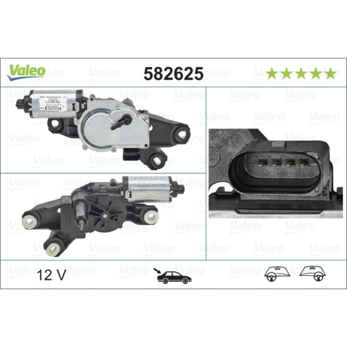 Pyyhkijän moottori VALEO 582625
