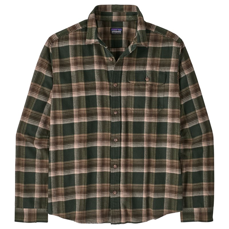 Patagonia M's L/S LW Fjord Flannel Shirt Cozy Cabin: Treeline Green - M