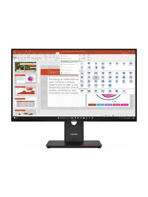 27" Lenovo ThinkVision T27-40 - 1920x1080 (FHD) - 120Hz - IPS - 15W USB-C
