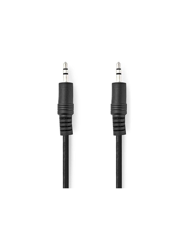 Nedis Stereoäänikaapeli | 3.5 mm uros | 3.5 mm uros | Niklattu | 10.0 m | Pyöreä | Musta | Label
