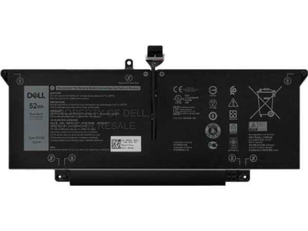 Dell Laptop Battery, 52whr, 4 Cell, Lithium Ion