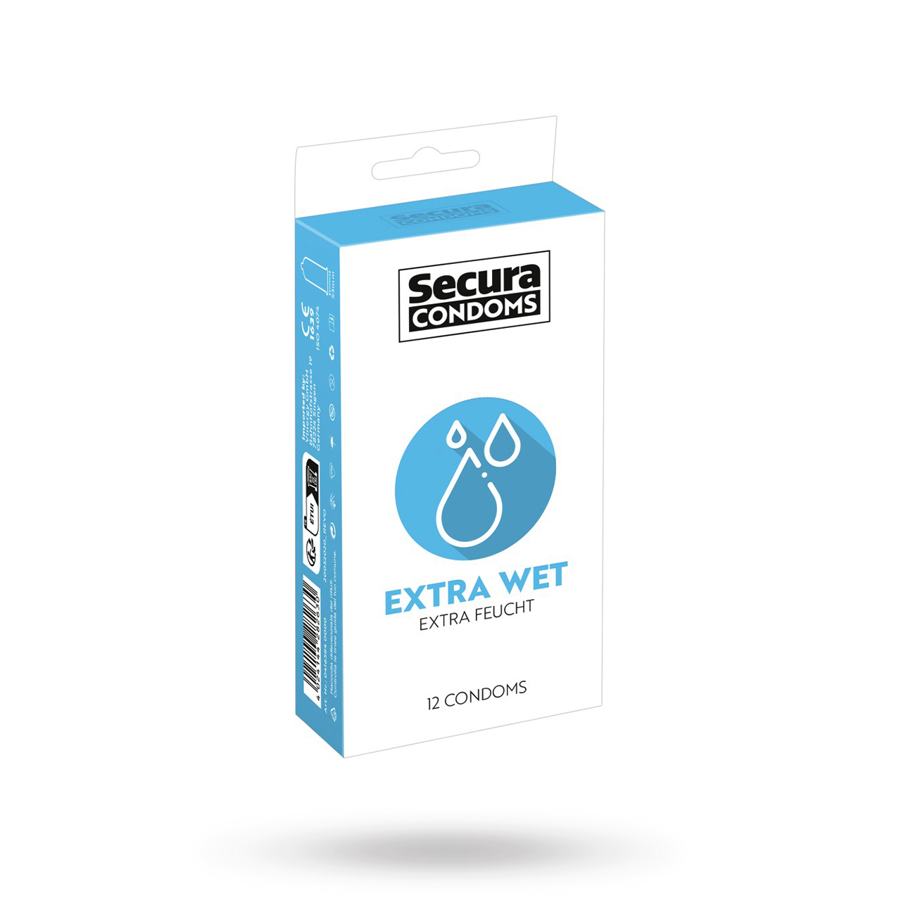 Secura Extra Wet -kondomit 12 kpl